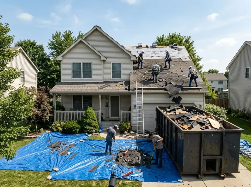 roof-replacement-debris-remova-004 — frequently asked questions, Cheapest Dumpster Rentals in Murphysboro, IL